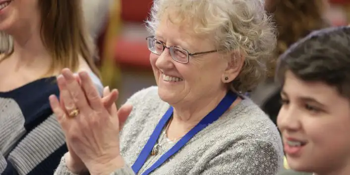 Woman clapping