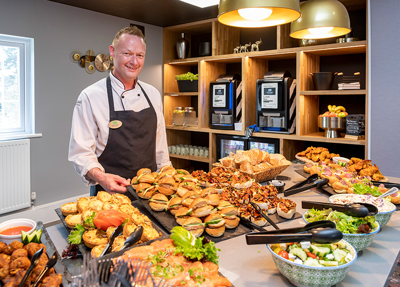 Display of tasty food