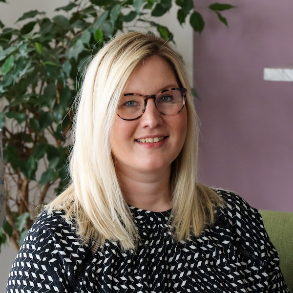 Gemma smiling at the camera.