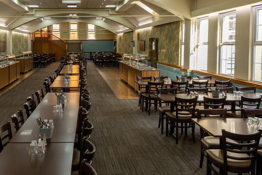 The Haddon Dining Room today with tables set out ready for lunch.