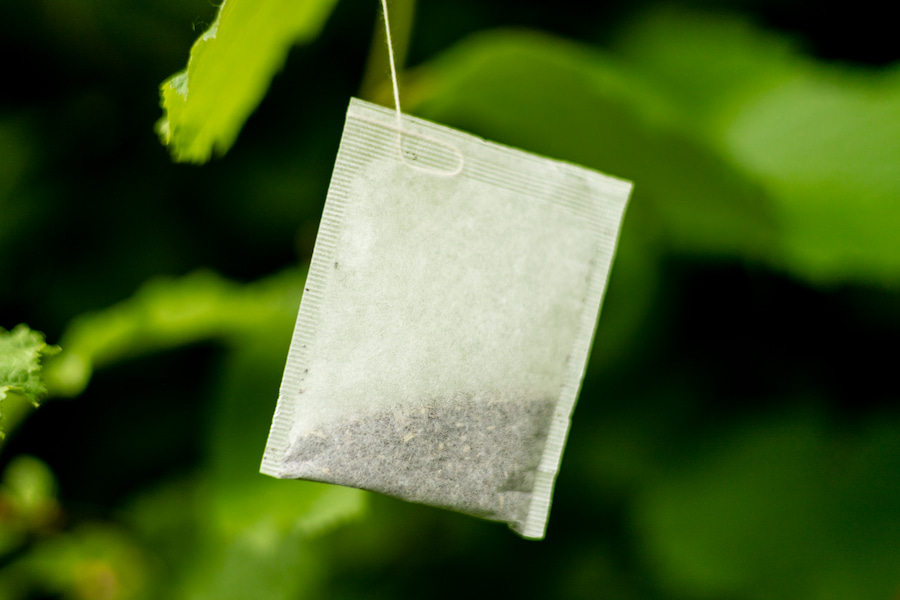 A hanging teabag.
