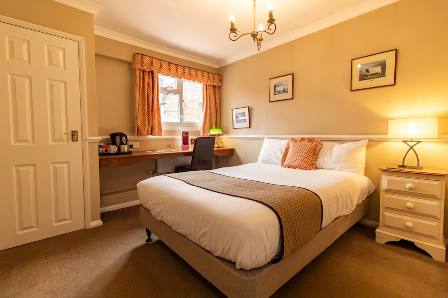 A bedroom which has had AC fitted.