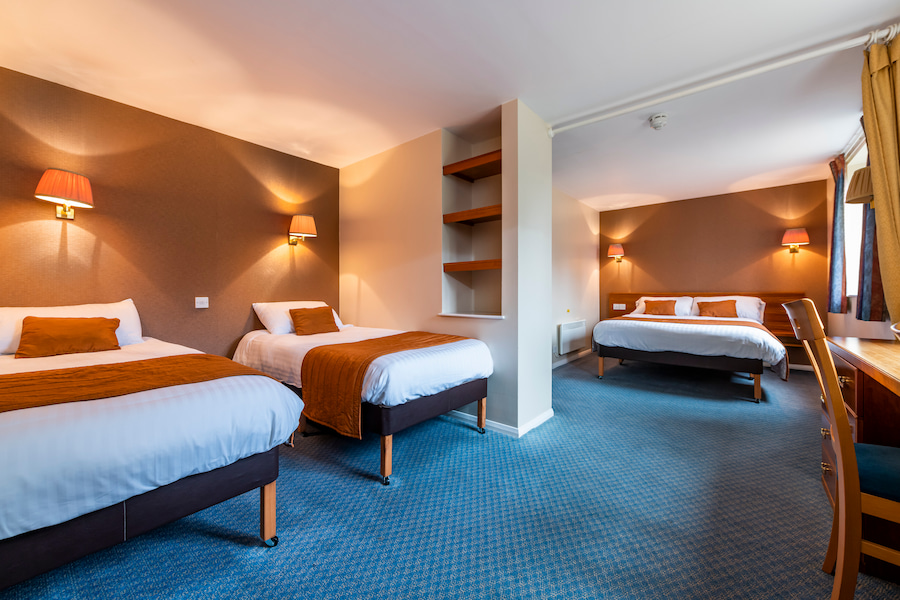 A family bedroom at High Leigh.