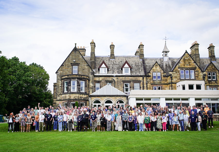 The Green Pastures team standing outside The Hayes.