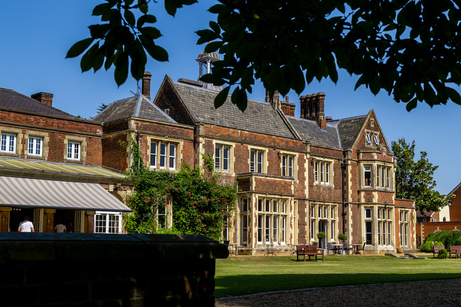 High Leigh on a beautiful sunny day showing the stunning building and grounds.