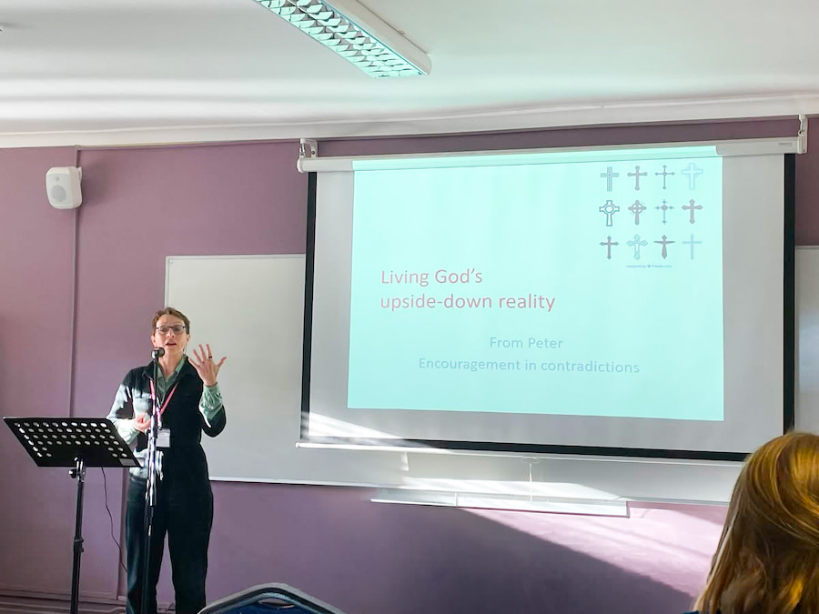 A lady from CMS doing a talk at Highgate House.