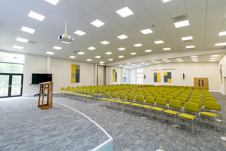 Kinton Hall from the stage showing the size of the hall.