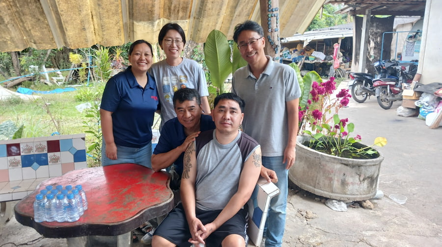 A family working abroad as missionaries.