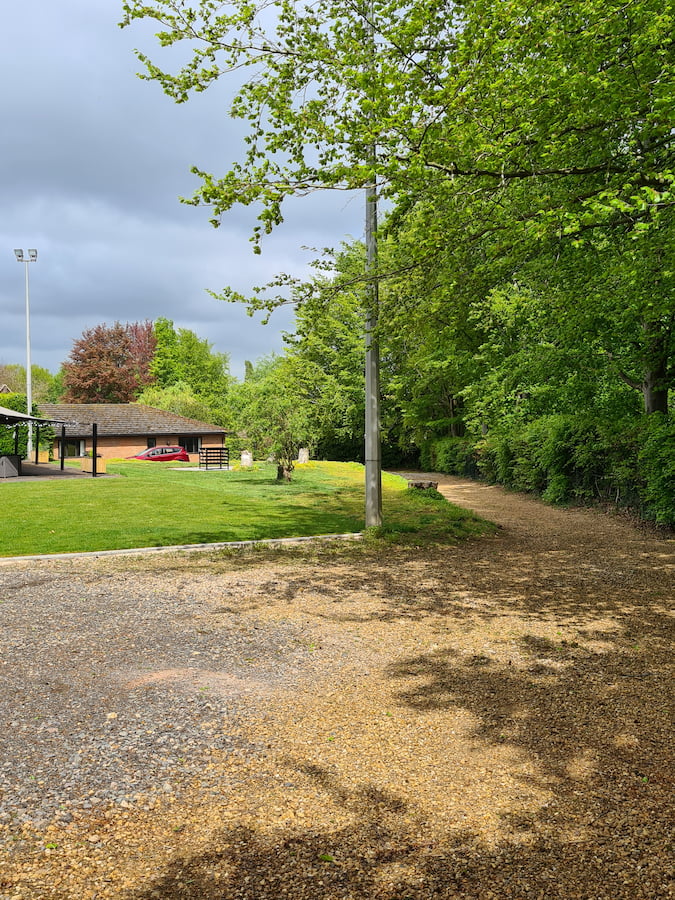 The same spot with many trees replacing the elms.