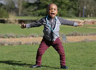 Child in garden